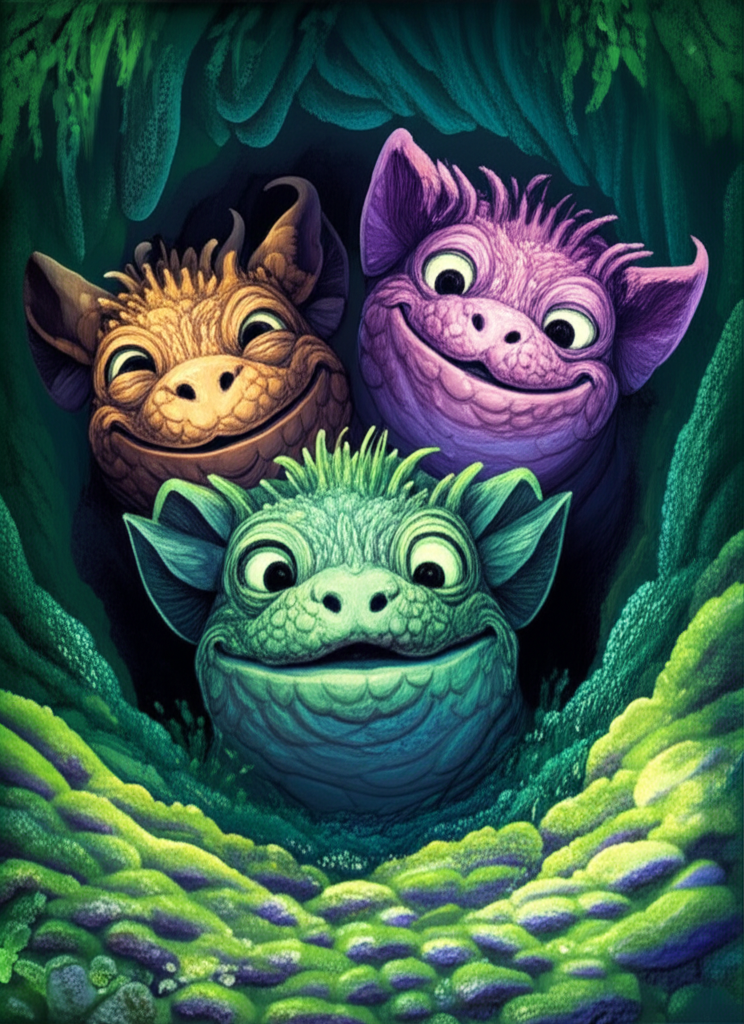 ¡Las Tres Cabezas Charlatanas del Bosque Susurrante!