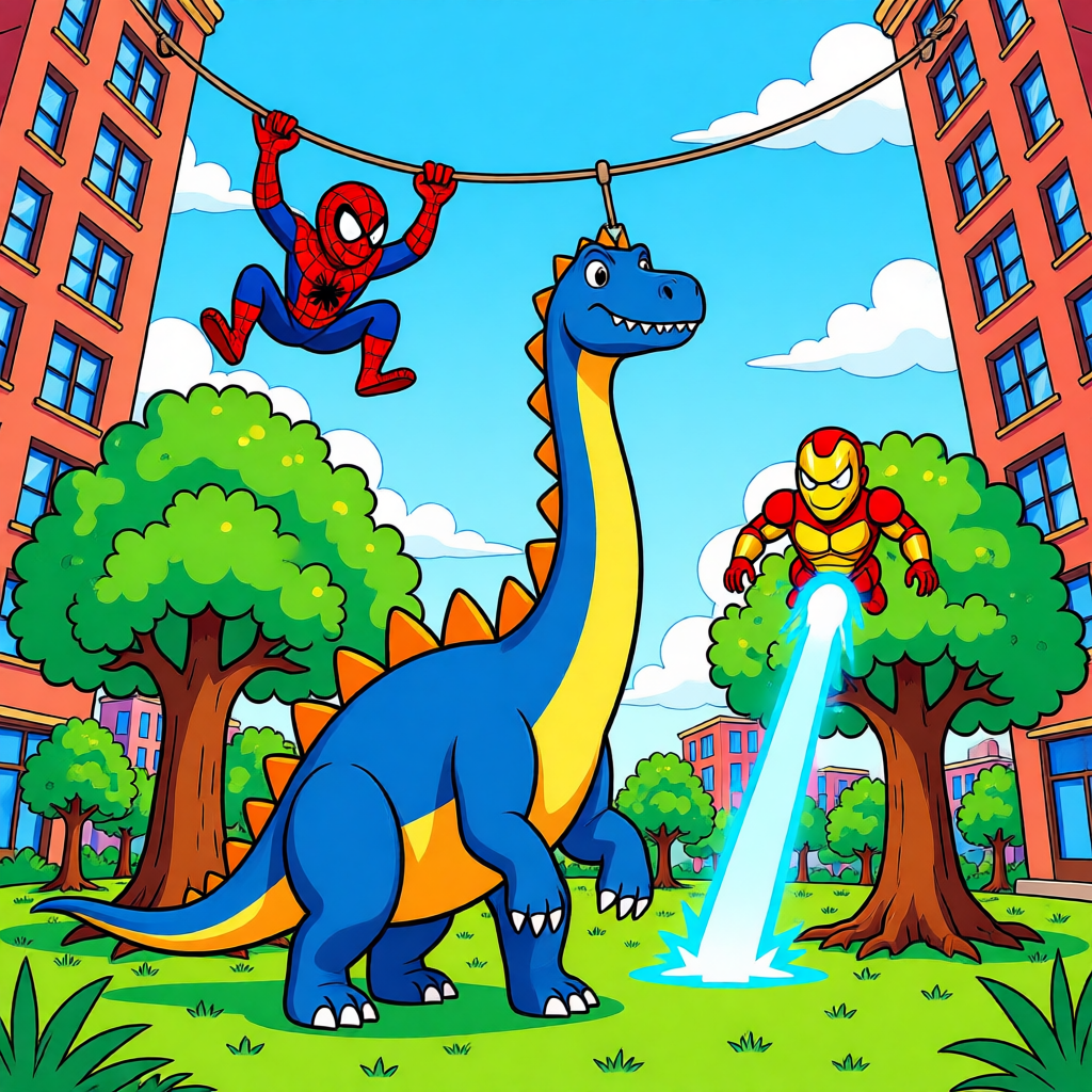 Spider-Man y Iron Man: El Rescate de la Era de los Dinosaurios - ilustración 1